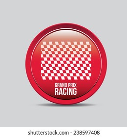 Race design over gray background, vector illustration.