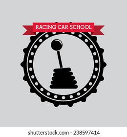 Race design over gray background, vector illustration.