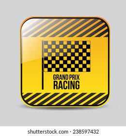 Race design over gray background, vector illustration.