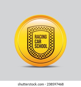Race design over gray background, vector illustration.
