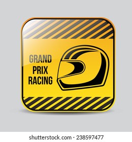 Race design over gray background, vector illustration.