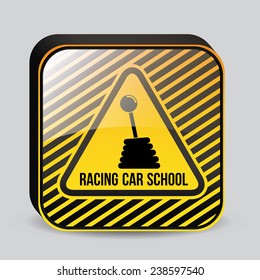 Race design over gray background, vector illustration.