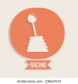 Race design over gray background, vector illustration.