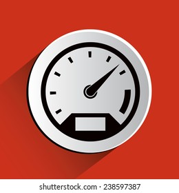 Race design over red background, vector illustration.