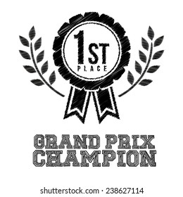 Race design over white background, vector illustration.