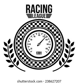 Race design over white background, vector illustration.