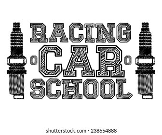 Race design over white background, vector illustration.