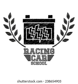 Race design over white background, vector illustration.