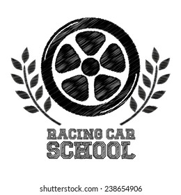 Race design over white background, vector illustration.