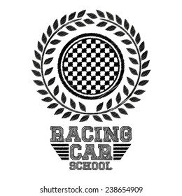 Race design over white background, vector illustration.