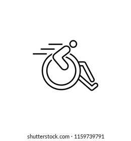 race for the disabled icon. Element of disabled icon for mobile concept and web apps. Thin line race for the disabled icon can be used for web and mobile