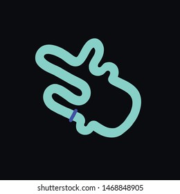 race doodle icon, vector illustration