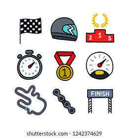race doodle icons