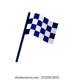bandeira de conclusão de corrida com padrão quadriculado, ilustração vetorial