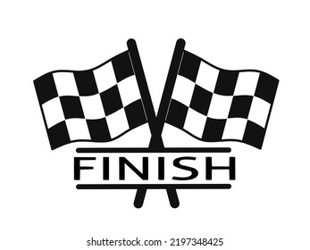 race finish icon with trendy design