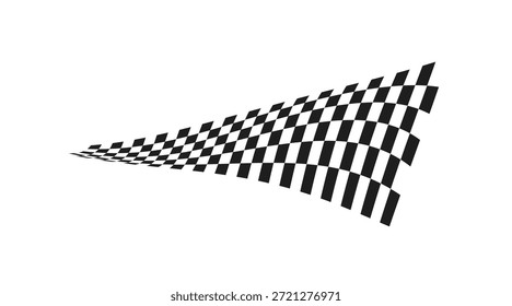 Race flag background with a black and white checkered pattern. Classic finishing flag design for automotive graphics and motorsport concepts. Vector illustration.