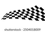 Race flag background. Checkered flag. Black and white checker. Finishing flag. Automotive graphics. Race motorsport concept. Vector illustration