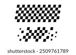 Race flag background. Checkered flag. Black and white checker. Finishing flag. Automotive graphics. Race motorsport concept. Vector illustration