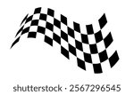 Race flag background. Checkered flag. Black and white checker. Finishing flag. 