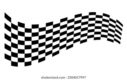 Fondo de la bandera de la raza. Bandera a cuadros. Chequer blanco y negro. Bandera de acabado. Gráficos automotrices. Concepto de automovilismo de carreras. Ilustración vectorial