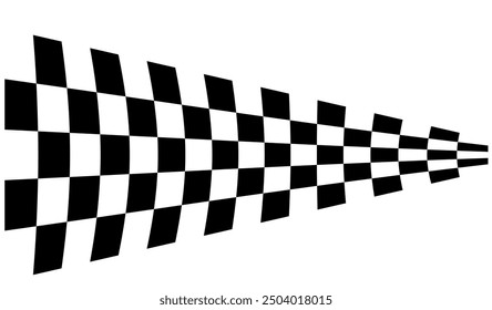 Race flag background. Checkered flag. Black and white checker. Finishing flag. Automotive graphics. Race motorsport concept. Vector illustration