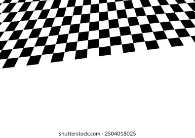 Race flag background. Checkered flag. Black and white checker. Finishing flag. Automotive graphics. Race motorsport concept. Vector illustration