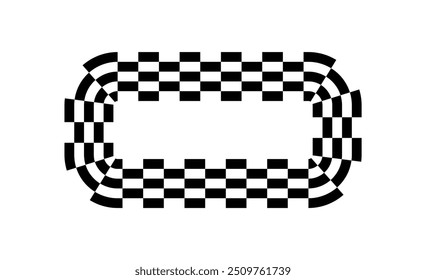Race flag background. Checkered flag. Black and white checker. Finishing flag. Automotive graphics. Race motorsport concept. Vector illustration