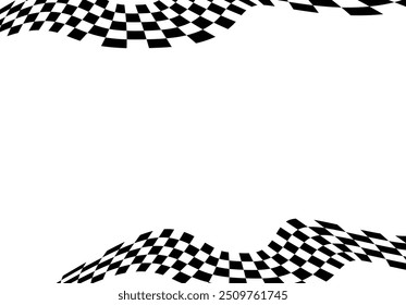 Race flag background. Checkered flag. Black and white checker. Finishing flag. Automotive graphics. Race motorsport concept. Vector illustration