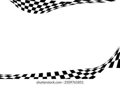 Race flag background. Checkered flag. Black and white checker. Finishing flag. Automotive graphics. Race motorsport concept. Vector illustration