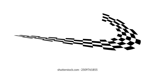 Race flag background. Checkered flag. Black and white checker. Finishing flag. Automotive graphics. Race motorsport concept. Vector illustration