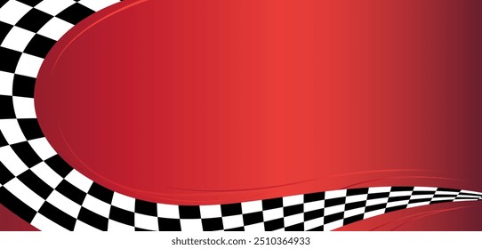 Race flag background. Checkered flag. Black and white checker. Start and finish flag. Automotive graphics. Race motorsport concept. Vector illustration