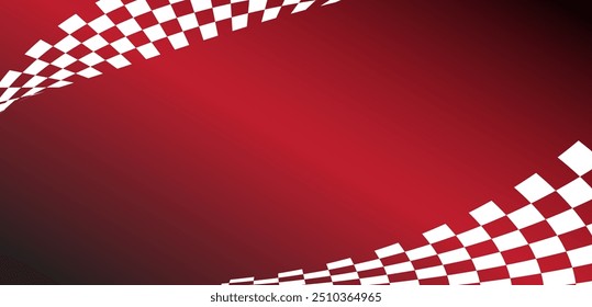 Hintergrund der Rassenflagge. Markierung aktiviert. Schwarz-Weiß-Schachbrett. Start- und Zielflagge. Automobilgrafiken. Rennmotorsport-Konzept. Vektorgrafik