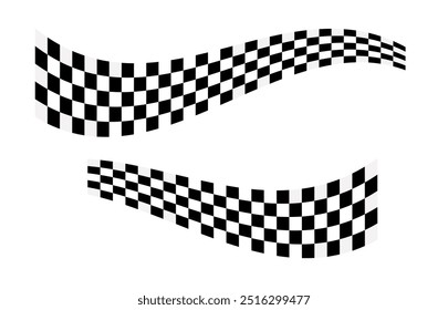 Race flag background. Checkered flag. Black and white checker. Finishing flag. Automotive graphics. Race motorsport concept. Vector illustration