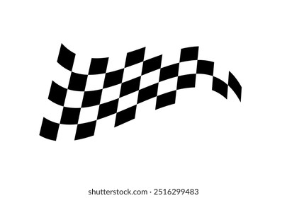 Race flag background. Checkered flag. Black and white checker. Finishing flag. Automotive graphics. Race motorsport concept. Vector illustration