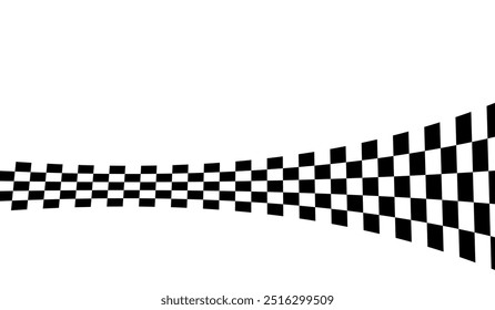Fondo de la bandera de la raza. Bandera a cuadros. Chequer blanco y negro. Bandera de acabado. Gráficos automotrices. Concepto de automovilismo de carreras. Ilustración vectorial