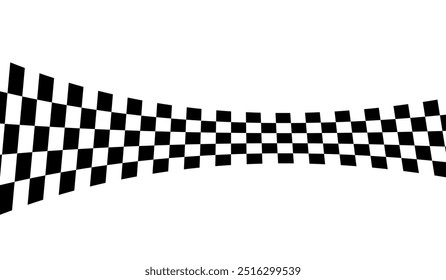 Race flag background. Checkered flag. Black and white checker. Finishing flag. Automotive graphics. Race motorsport concept. Vector illustration