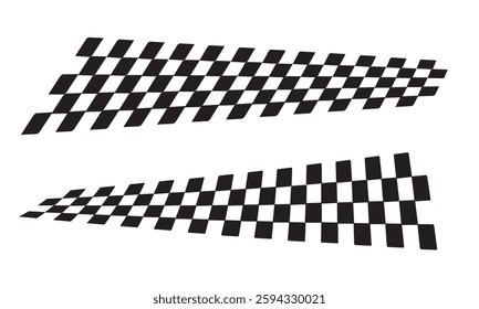 Race flag background. Checkered flag. Black and white checker. Finishing flag.