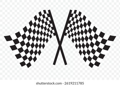 Race flag background. Checkered flag. Black and white checker. Finishing flag. Automotive graphics. Race motorsport concept. Vector illustration