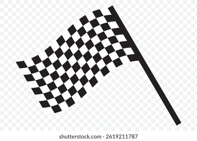 Race flag background. Checkered flag. Black and white checker. Finishing flag. Automotive graphics. Race motorsport concept. Vector illustration
