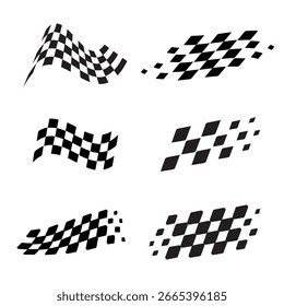 Race flag background. Checkered flag. Black and white checker. Finishing flag. 