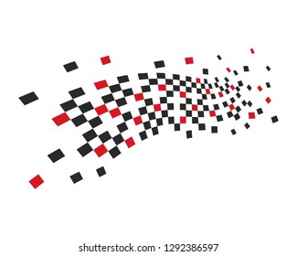 Race flag  background vector template