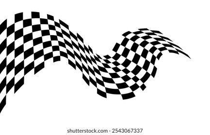 Bandera de la raza a cuadros de fondo. Bandera de acabado. Deportes de motor. Ilustración vectorial