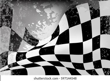 race flag, checkered flag grunge background