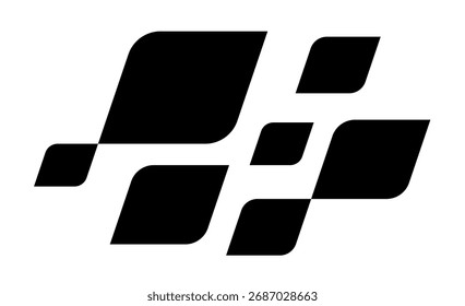 Rassenflagge. Markierung aktiviert. Rennstreifen. Rennsport Grafiken. Vektorgrafik