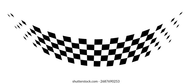Rassenflagge. Markierung aktiviert. Rennstreifen. Rennsport Grafiken. Vektorgrafik
