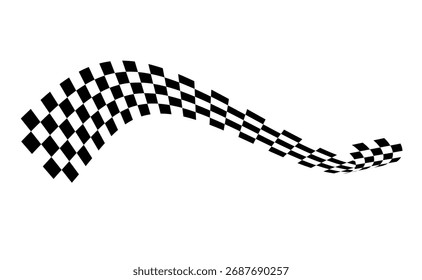 Rassenflagge. Markierung aktiviert. Rennstreifen. Rennsport Grafiken. Vektorgrafik