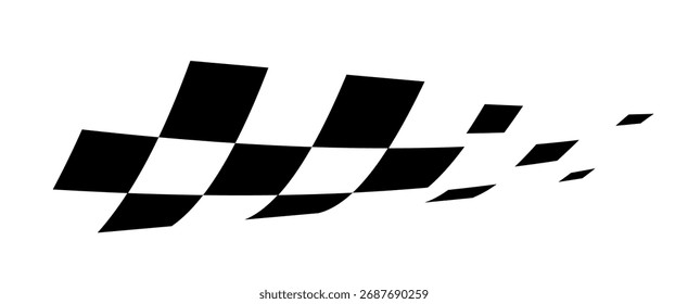 Rassenflagge. Markierung aktiviert. Rennstreifen. Rennsport Grafiken. Vektorgrafik