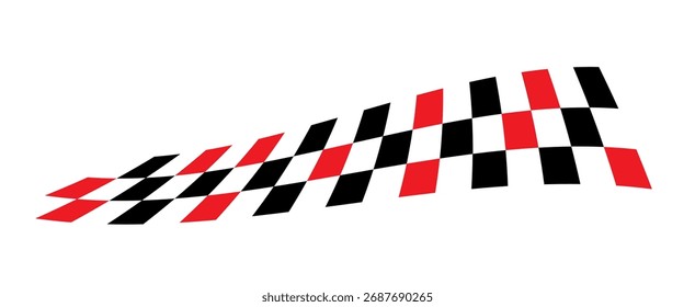 Rassenflagge. Markierung aktiviert. Rennstreifen. Rennsport Grafiken. Vektorgrafik