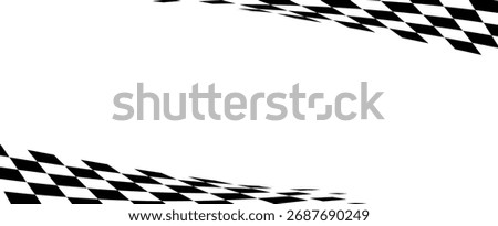 Race flag. Checkered flag. Racing stripes. Race motorsport graphics. Vector illustration
