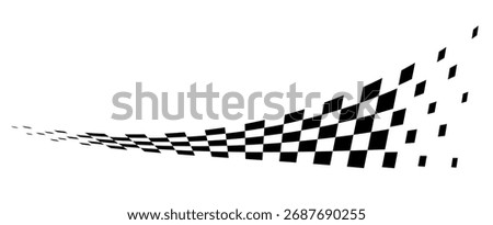 Race flag. Checkered flag. Racing stripes. Race motorsport graphics. Vector illustration